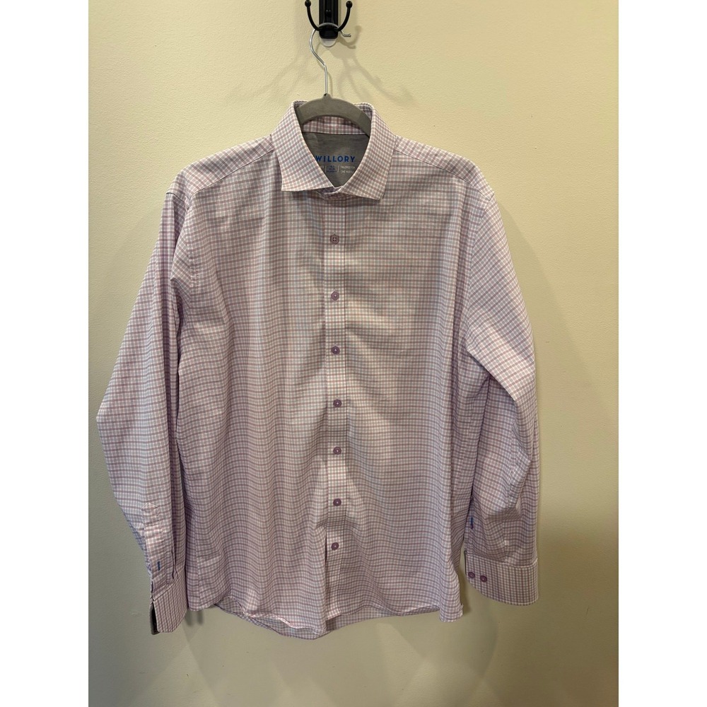 Twillory Performance Dress Shirt | 16.5 / 34-35 | Pastel Plaid 🌸
